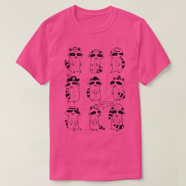 T-shirt Raccoon Casquette (Design devant)