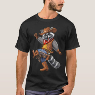 T-shirt Raccoon Cowboy