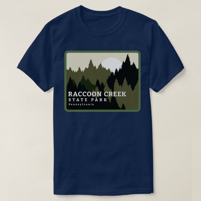 T-shirt Raccoon Creek State Park Pennsylvanie Forest Sunri (Design devant)