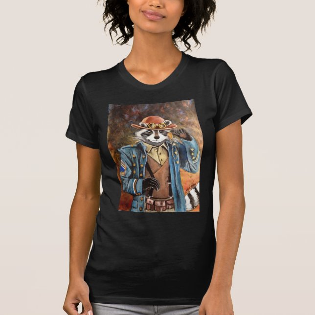 T-shirt Raccoon de Steampunk (Devant)