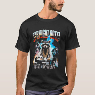 T-shirt Raccoon En Face De La Déchets, Hip hop Raccoon