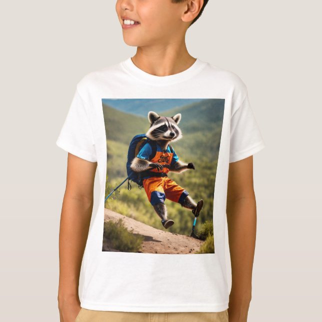 T-shirt Raccoon extrême : Aventure dans les Highlands mexi (Devant)