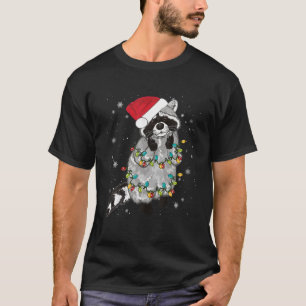T-shirt Raccoon Feux d'arbre de Noël Raccoon Lover Amusant