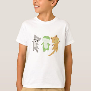 T-shirt Raccoon Grenouille léopard Amoureux des animaux An