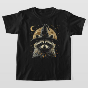 T-shirt Raccoon Halloween Wizard Casquette Funny mignonne