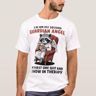 T-shirt Raccoon Im On My Second Guardian Angel My First 