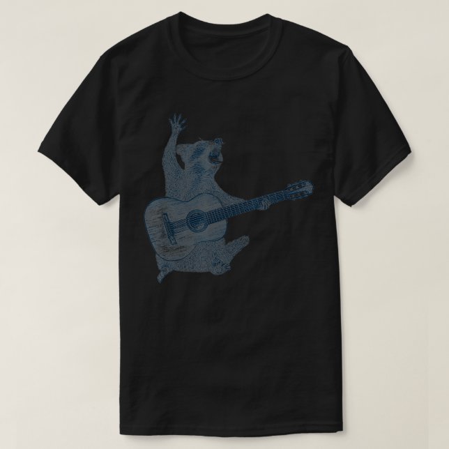 T-shirt Raccoon Jouer Guitare Joueur Raccoon Lover (Design devant)