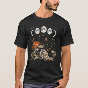 T-shirt Raccoon Lover Cottagecore Goblincore Champignons C