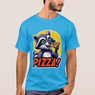 T-SHIRT RACCOON MANGER PIZZA