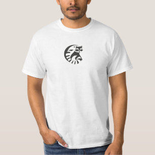 T-shirt raccoon minimaliste - Anima noir et blanc