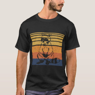 T-shirt Raccoon Retro Style Vintage des années 60 les anné