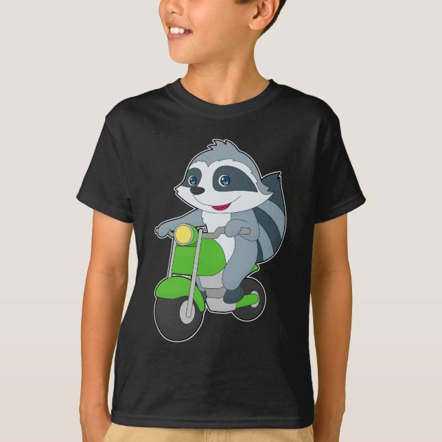 T-shirt Raccoon Scooter (Devant)