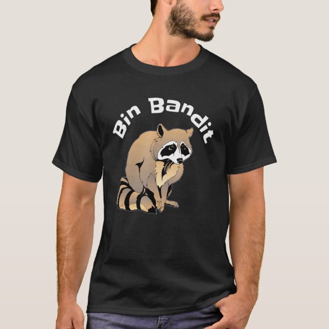 T-shirt Raccoon Trash Panda Bin Bandit Masqué Trashcan (Devant)
