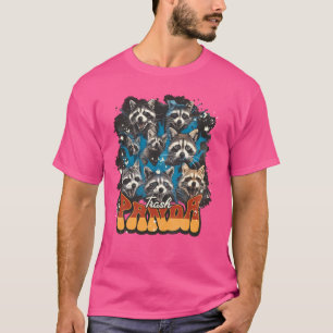 T-shirt Raccoon Trash Panda Bootleg Rock Style Band