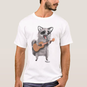 T-shirt Raccoon Trash Panda chanter Guitare Player Musicie
