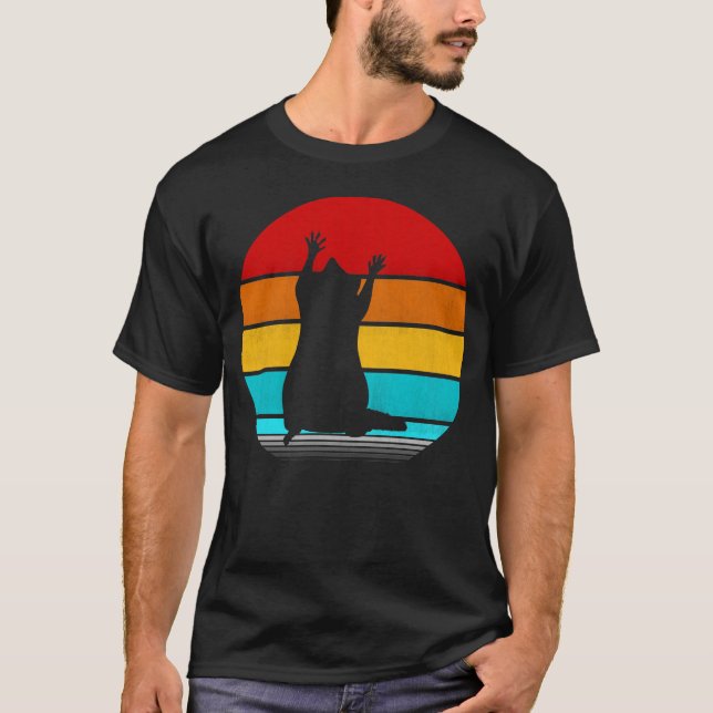 T-shirt Raccoon vintage (Devant)