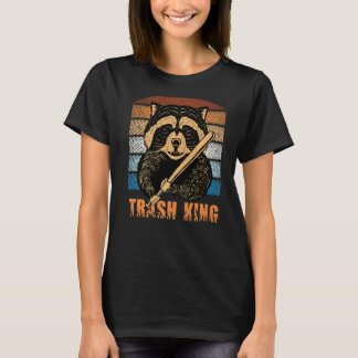 T-shirt Raccoon vintage Pour Hommes Retro Trash King Racco