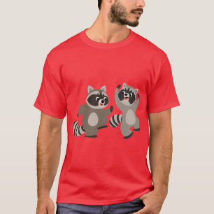 T-shirt Raccoons de caricatures de danse mignonne