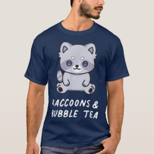 T-shirt Raccoons et bulles Thé Cute Kawaii Lover esthétiqu