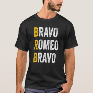 T-shirt Raccourcis Conversation d'ordinateur Bravo Romeo B