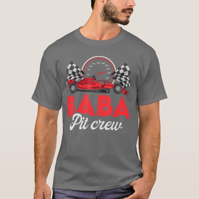 T-shirt Race Baba Of The Birthday Boy Shirt Baba Pit Crew (Devant)