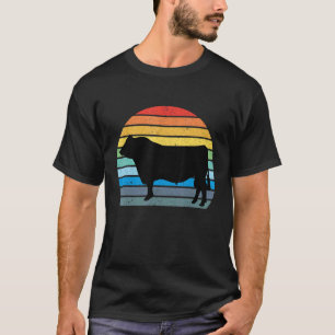 T-shirt Race bovine Angus Rétro Vintage Amateur d'animaux