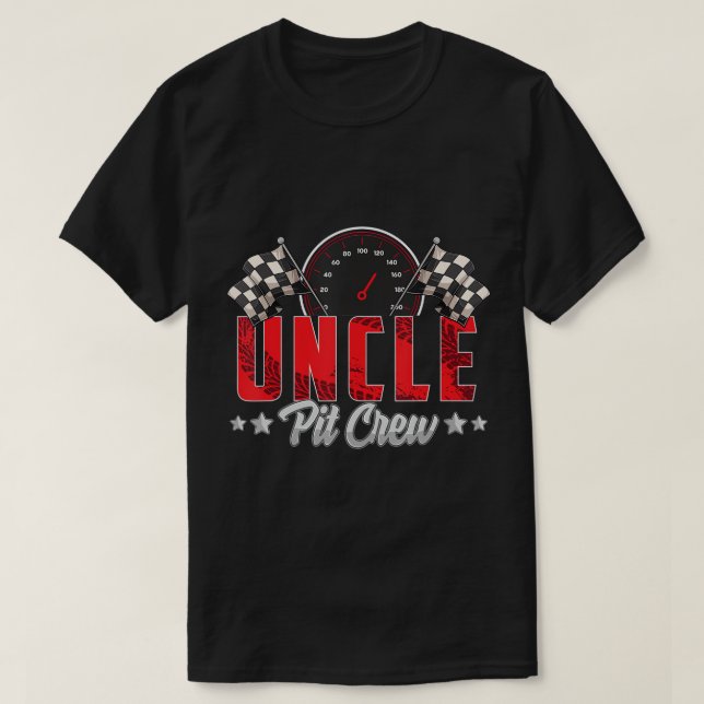 T-shirt Race Car Birthday Party Racing Family Uncle Pit Cr (Design devant)