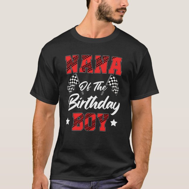 T-shirt Race Car Nana De L'Anniversaire Boy Racing Famille (Devant)