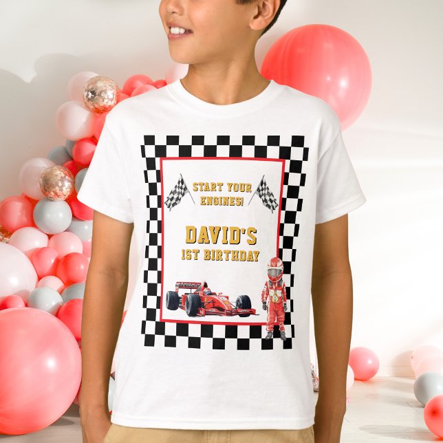 T-shirt Race Car Start Your Engines 1st Birthday (Créateur téléchargé)