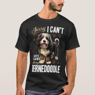 T-shirt Race de chien Bernedoodle Animal désolé je ne peux