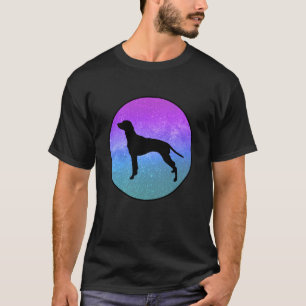 T-shirt Race de chien Dalmatien Silhouette de chien Espace