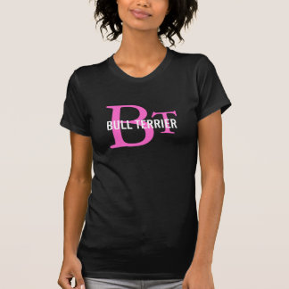 T-shirt Race de chien de bull-terrier/chemise initiales