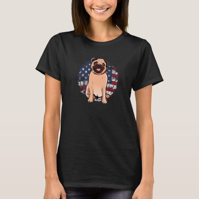 T-shirt Race de chien Pug Mops Carlin  55 (Devant)