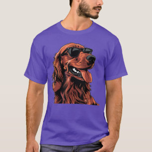 T-shirt Race de chien Setter Irlandais amis vintage drôle
