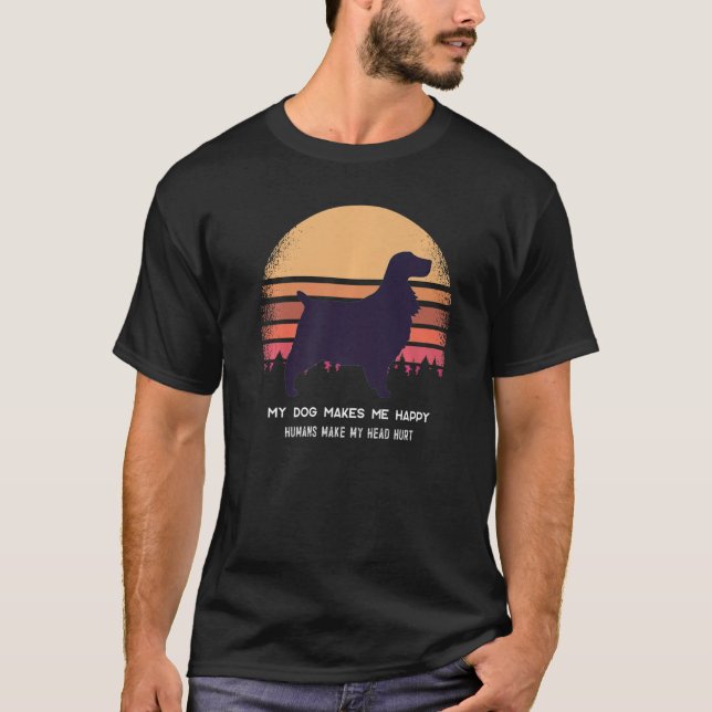 T-shirt Race de chien Springer Spaniel anglais  44 (Devant)