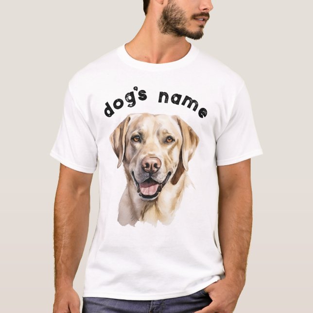 T-shirt race de chiens Labrador personnalisée (Devant)