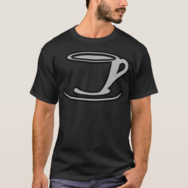 T-shirt race d'impression pour chien de café (Devant)