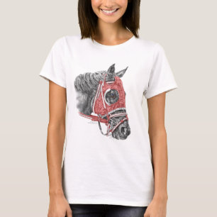 T-shirt Race Horse Portrait Soies