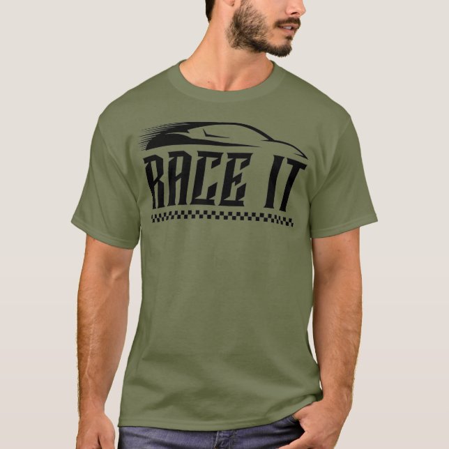 T-shirt Race It Funny Racing Dirt Track Racer Mécanique (Devant)