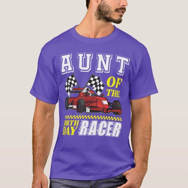 T-shirt Race Party Aunt Of The Birthday Racer Racing Famil (Devant)