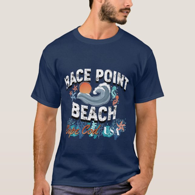 T-shirt Race Point Beach, Cape Cod, Massachusetts (Devant)