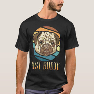 T-shirt Race Pug Rétro Vintage Patte Animal Chien