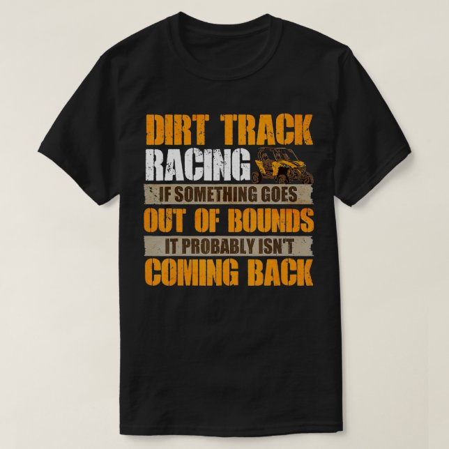 T-shirt Racecar Racing Stockcar Dirt rack Racing (Design devant)