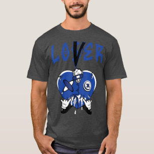 T-shirt Racer Bleu 5 s Aiguille À Correspondre Loser Coeur