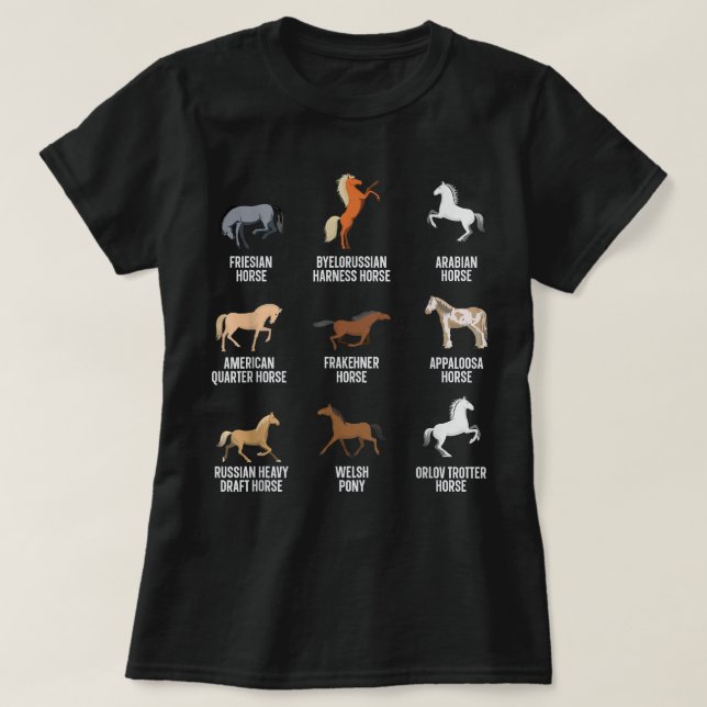 T-shirt Races de chevaux Cavalier Équestre Équestrien (Design devant)