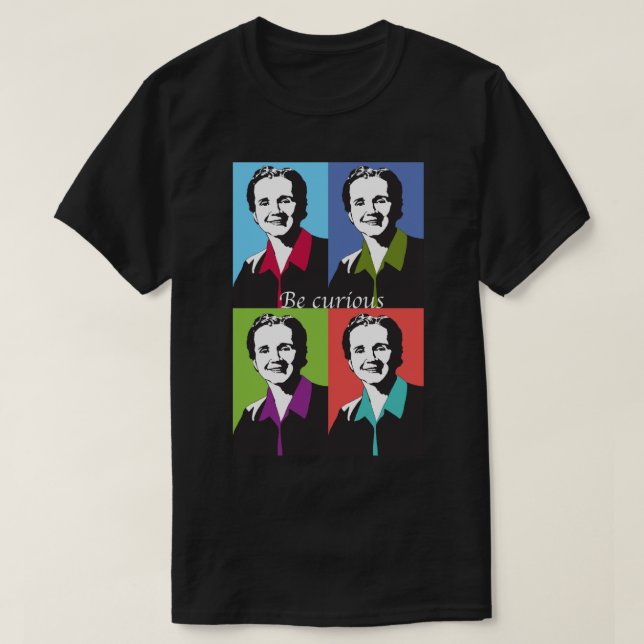 T-shirt Rachel Carson - Sticker curieux (Design devant)