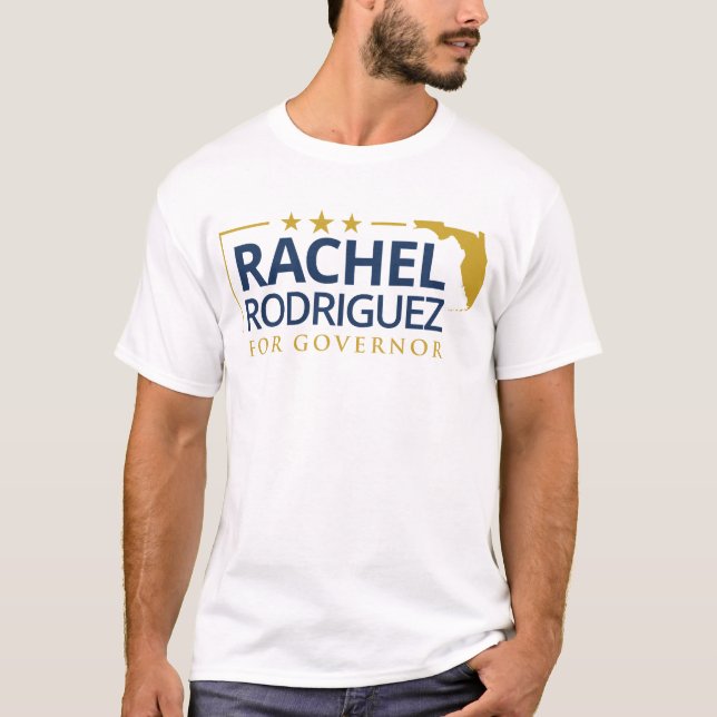 T-shirt Rachel Rodriguez White Tee Large M (Devant)