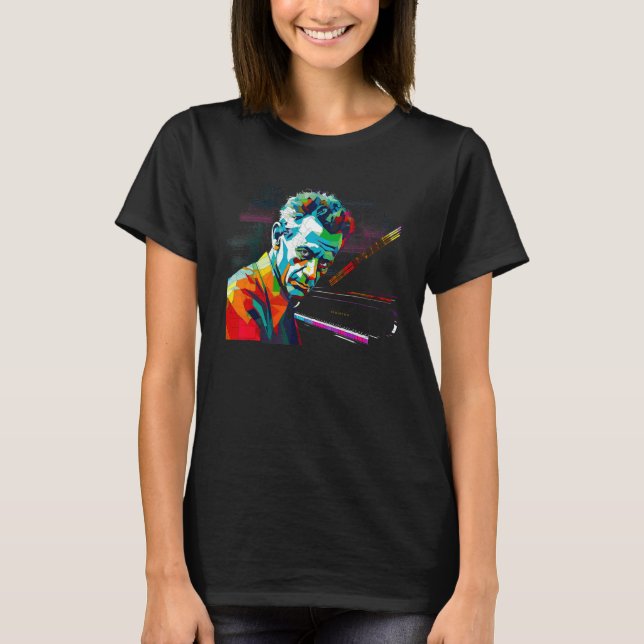 T-shirt Rachmaninoff Music Piano (Devant)
