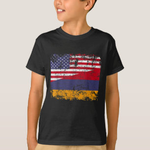 T-shirt RACINE ARMÉNIENNE Drapeau semi-américain USA DRAPE
