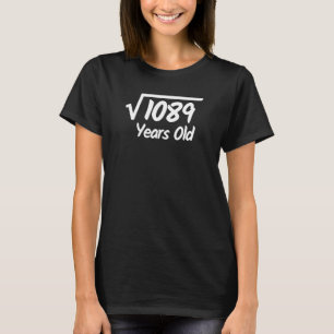 T-shirt Racine carré de 1089 33 ans Anniversaire